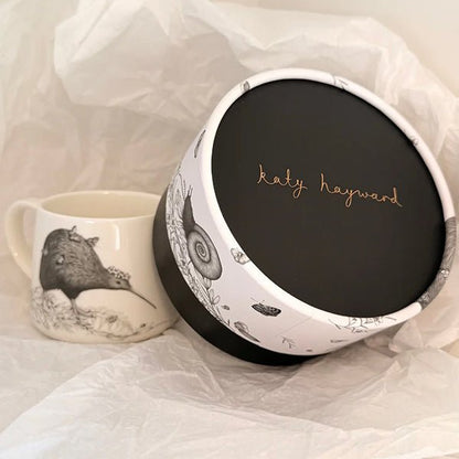 Lovely Walking With Aroha Mug - Kiwi Bird Design by local artist Katy Hayward - ShopNZ