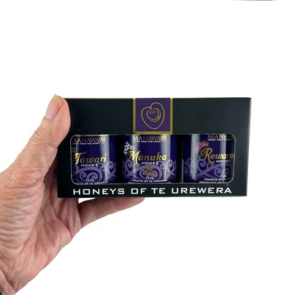 Manawa Honey 3-Pack - Tawari Rewarewa and Manuka - ShopNZ