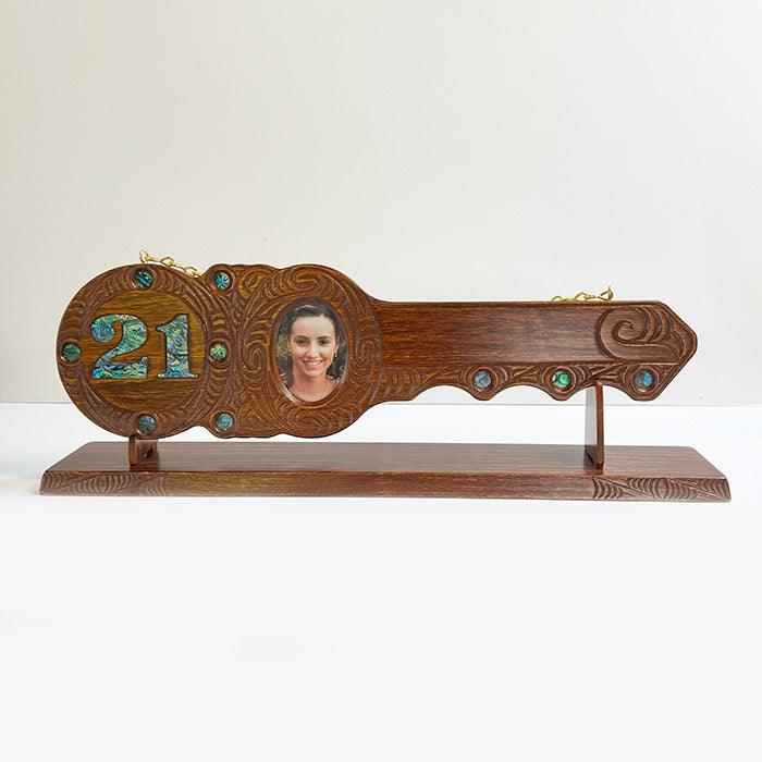 Maori 21st Birthday Key with Photo – ShopNZ - Main Image
