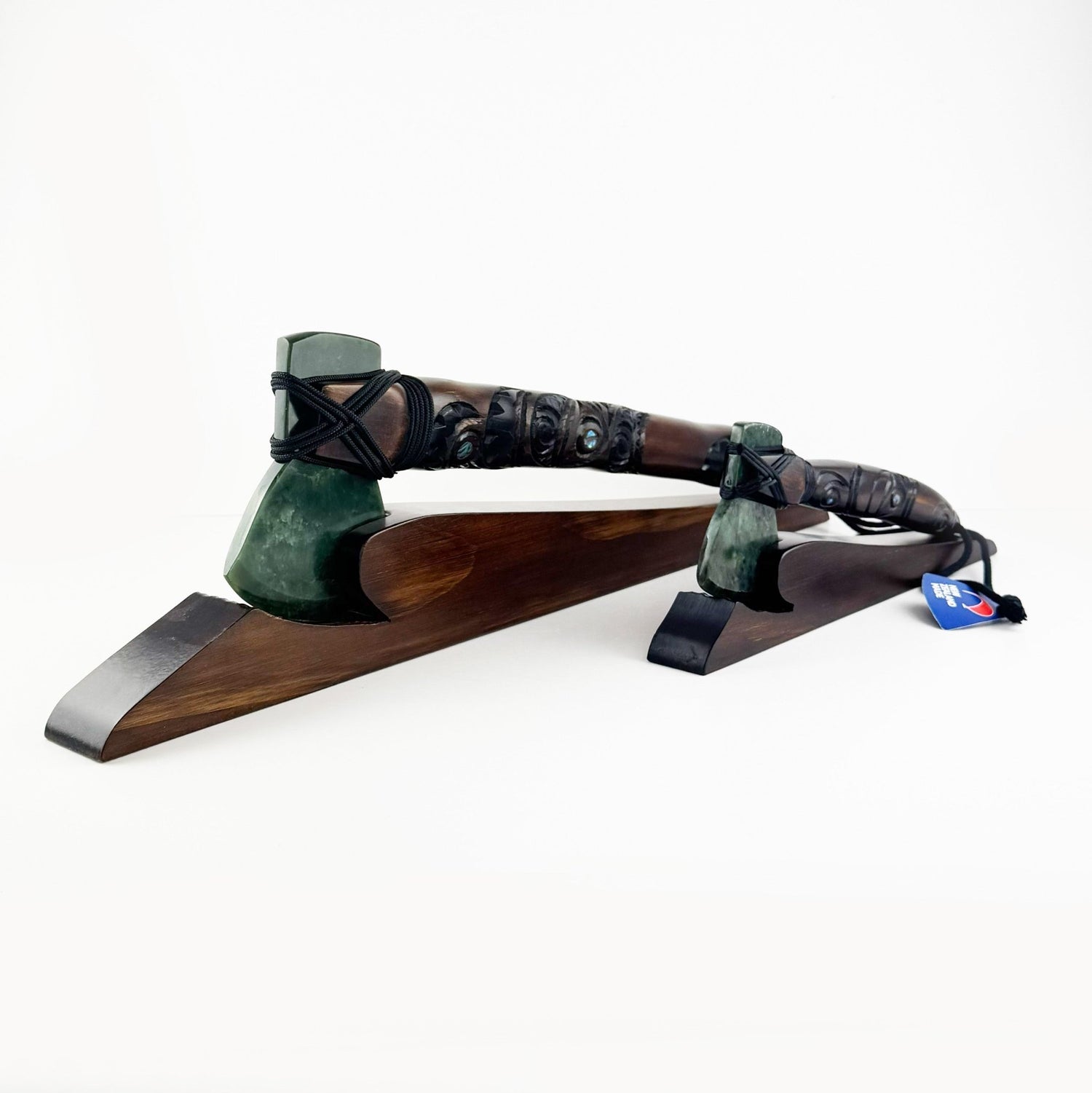 Maori Axe Toki Kaka Poto with Greenstone Head - ShopNZ