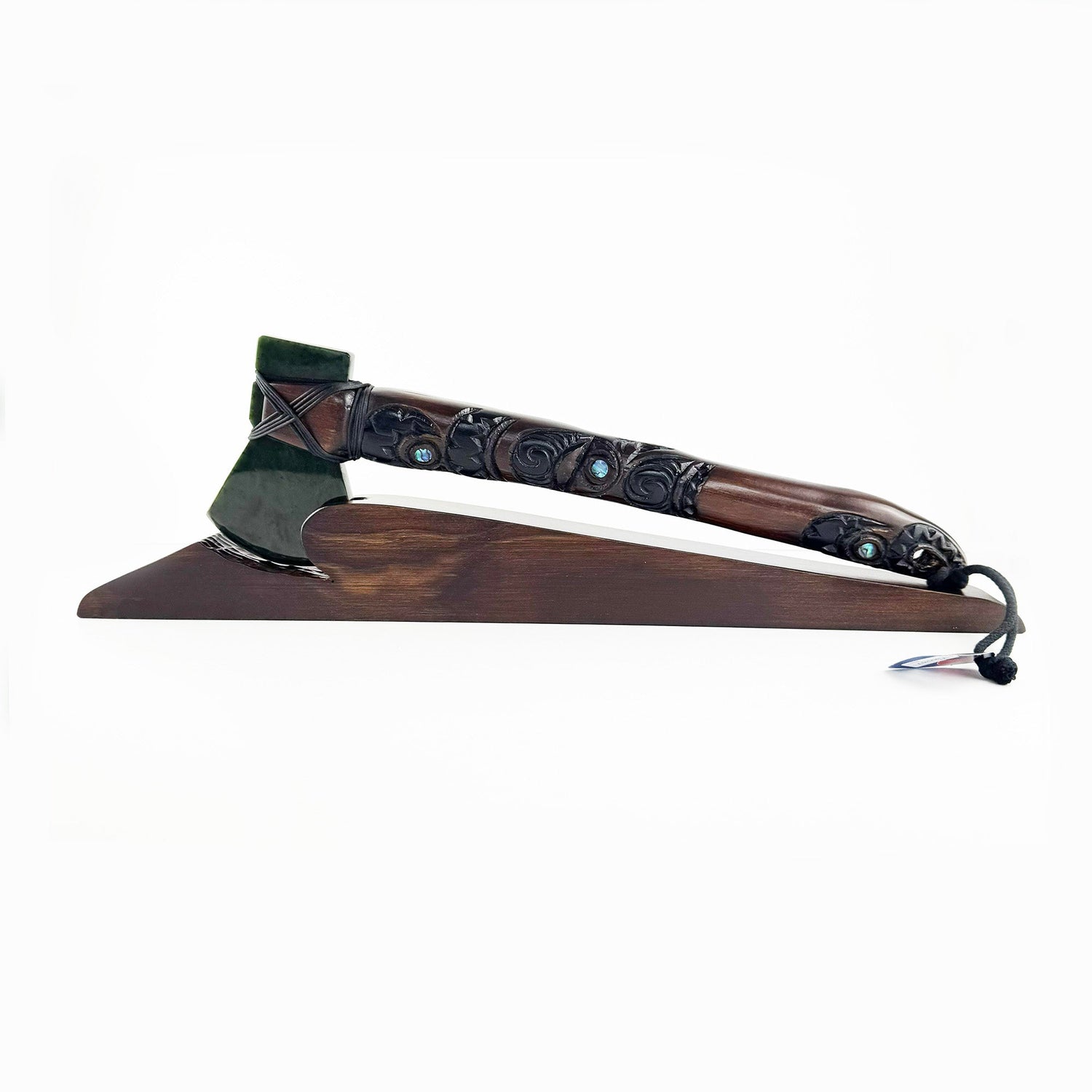 Māori Axe Toki Kaka Poto with Greenstone Head - ShopNZ