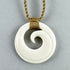 Maori Bone Koru Necklace with String Cord - ShopNZ