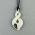 Maori Bone Love Twist Necklace with Paua and Surface Carving - ShopNZ