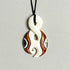 Maori Bone Single Twist Necklace with Paua and Stain - ShopNZ