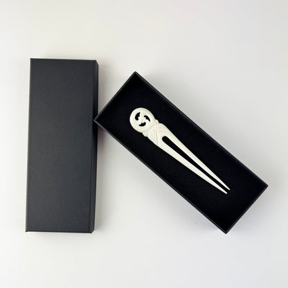 Māori Bone Triple Koru Heru Comb - ShopNZ