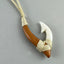 Maori Fish Hook Necklace Made From Bone Wood and Paua