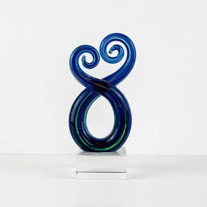 Maori Glass Twist Koru Trophy or Ornament - 3 Sizes - ShopNZ