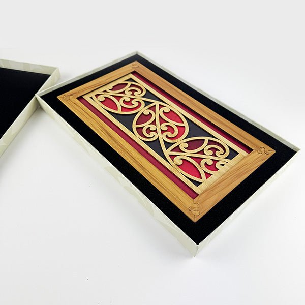 Maori Heart Koru Rimu Wall Panel - ShopNZ