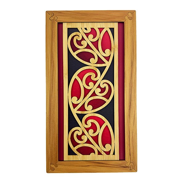 Maori Heart Koru Rimu Wall Panel - ShopNZ