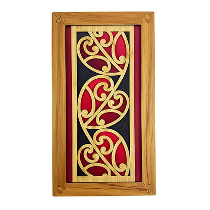 Maori Heart Koru Rimu Wall Panel - ShopNZ