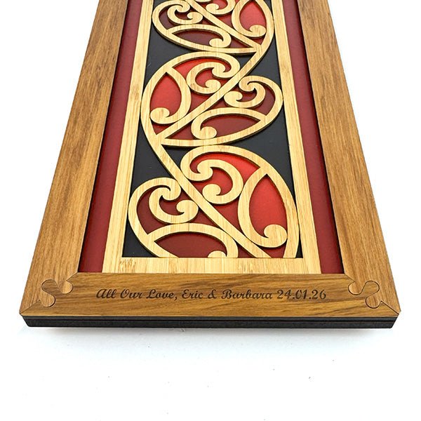 Maori Heart Koru Rimu Wall Panel - ShopNZ