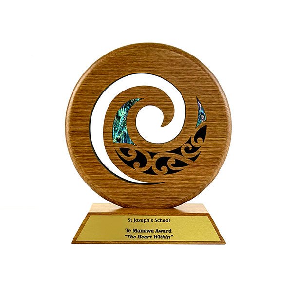 Maori Koru Trophy on Large Engravable Stand - ShopNZ