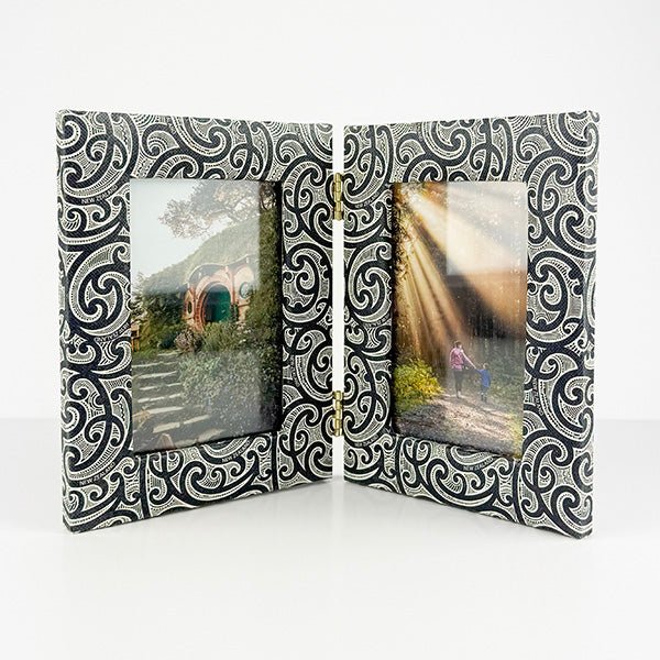 Maori Kowhaiwhai Design Double Photo Frame - ShopNZ