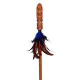 Maori Made Totara Taiaha with Ngutu Kaka Carving - ShopNZ