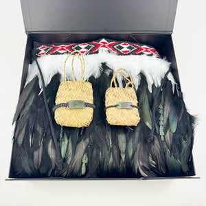 Maori Mama and Baby Girl Korowai and Bracelets Gift Box - ShopNZ