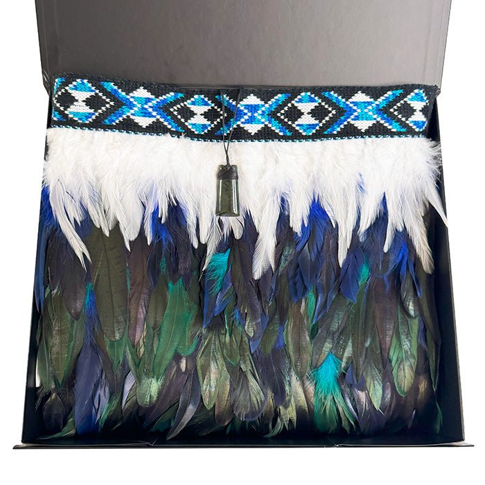 Maori Newborn Baby Boy Korowai and Toki Gift Box - ShopNZ