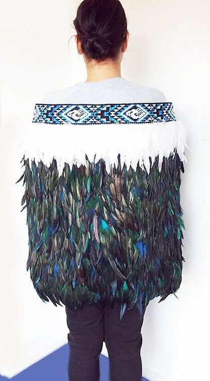 Maori Paua Blue Korowai Cape - ShopNZ