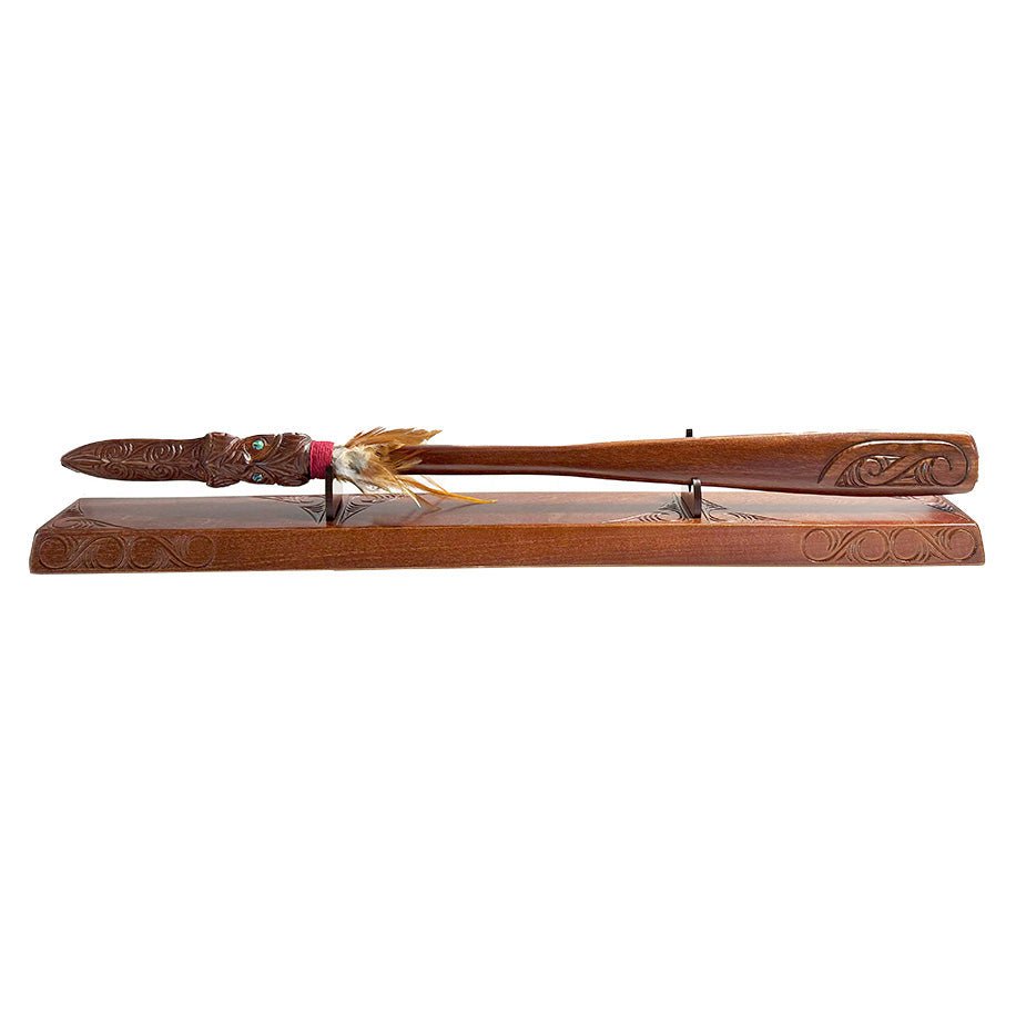 Maori Taiaha on Stand - ShopNZ