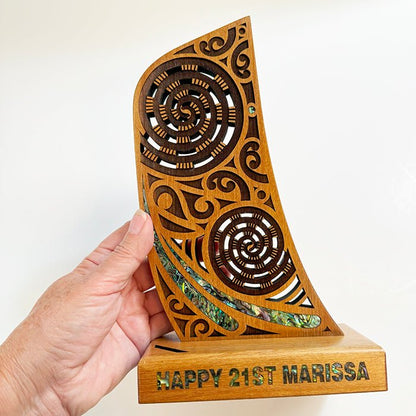 Maori Waka Canoe Stern Leadership Trophy - ShopNZ