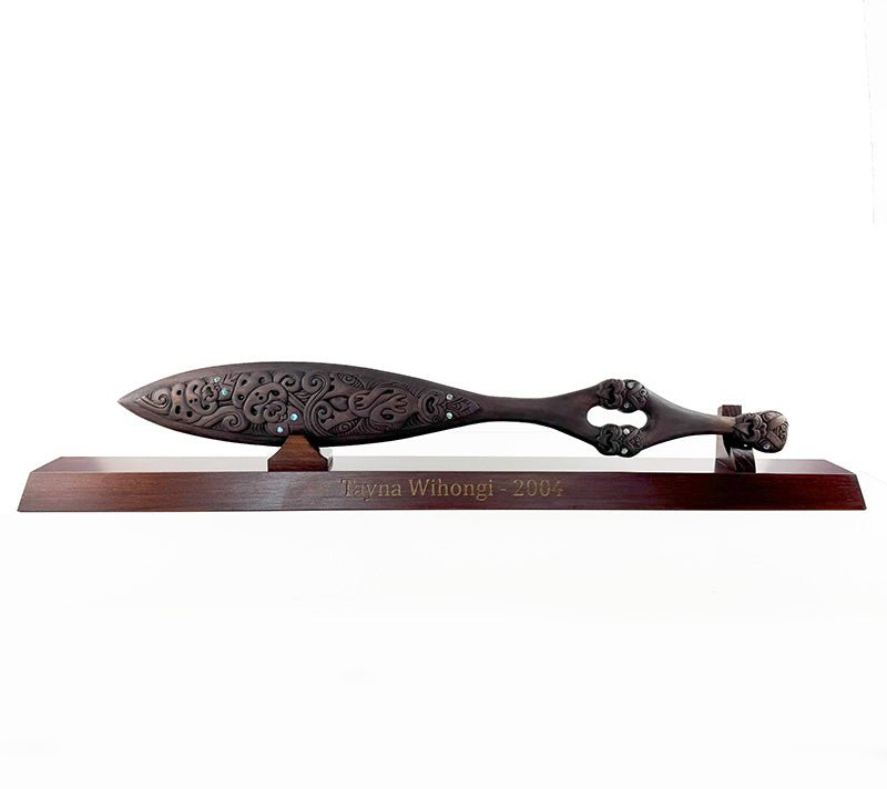 Maori Waka Hoe Paddle - Stand Optional or Wall Hung - ShopNZ