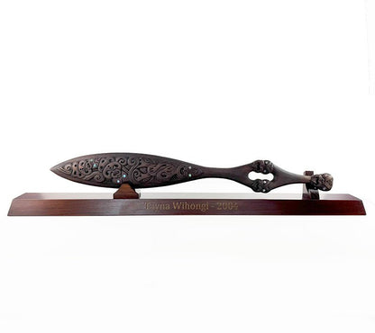 Maori Waka Hoe Paddle - Stand Optional or Wall Hung - ShopNZ