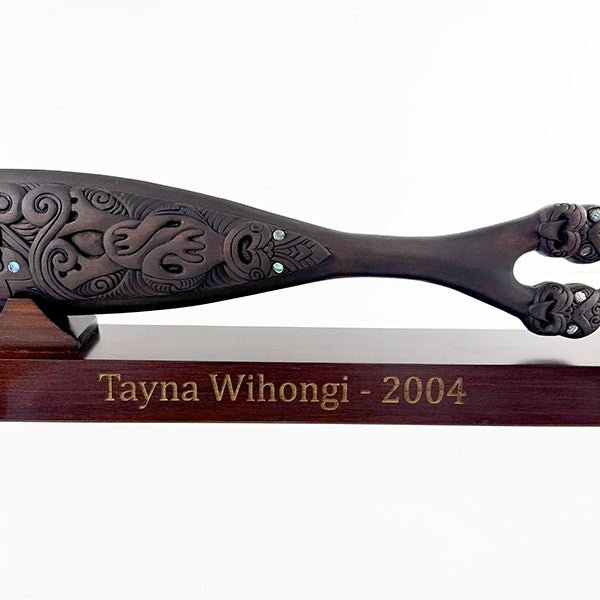 Maori Waka Hoe Paddle - Stand Optional or Wall Hung - ShopNZ