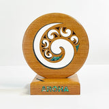 Maori Wood Carving Koru Design Trophy - ShopNZ