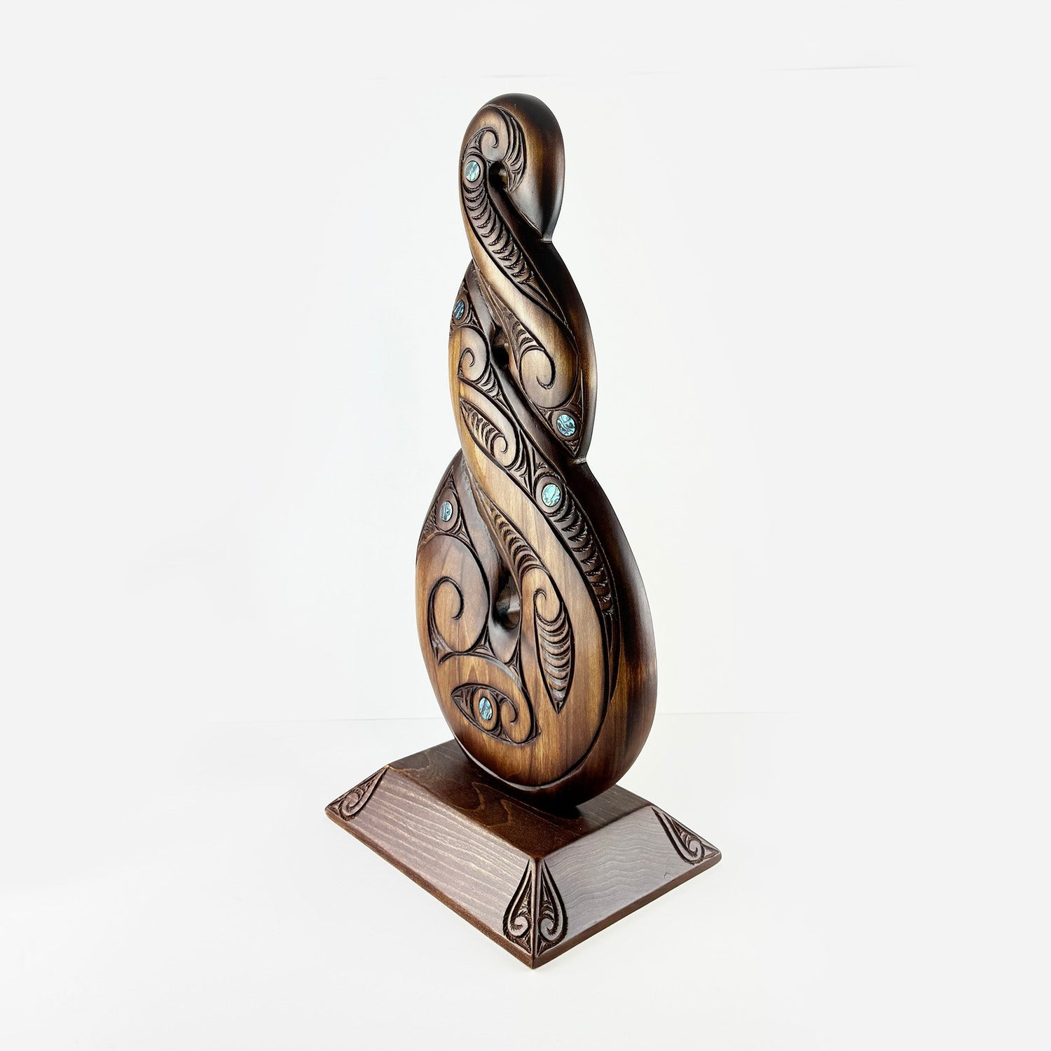 Massive 59cm Carved Maori Pikorua Twist Trophy - Symbol of Love or Friendship - ShopNZ