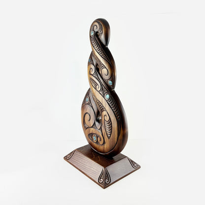 Massive 59cm Carved Maori Pikorua Twist Trophy - Symbol of Love or Friendship - ShopNZ