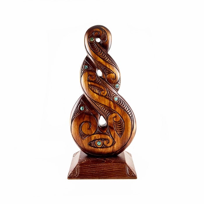 Massive 59cm Carved Maori Pikorua Twist Trophy - Symbol of Love or Friendship - ShopNZ