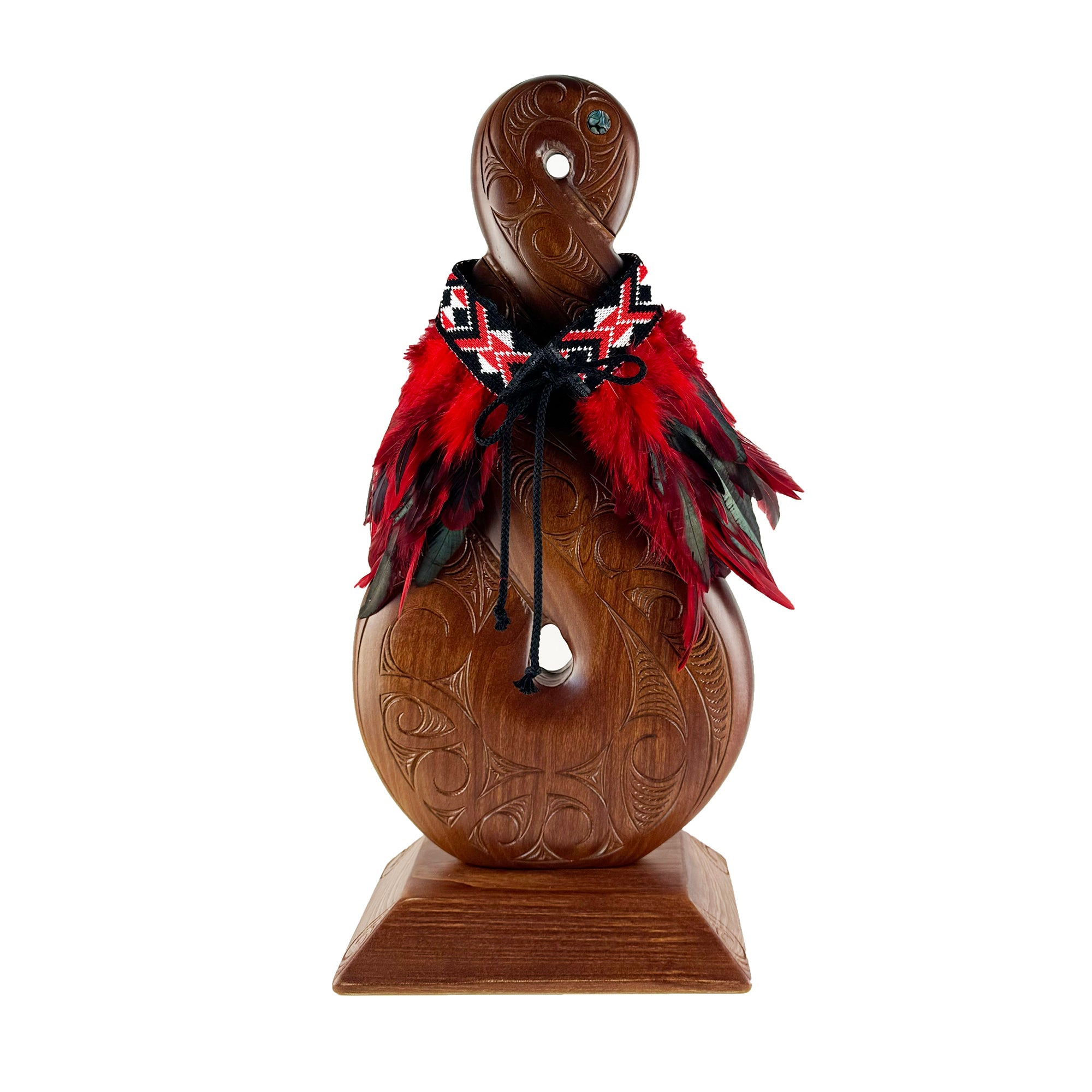 Massive 59cm Carved Māori Pikorua Twist Trophy - Symbol of Love or Friendship - ShopNZ