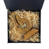 Matau Fish Hook Maori Wood Carving Pacific Rimu Trophy - ShopNZ