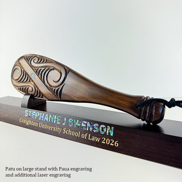 Medium Maori Patu on Stand - ShopNZ