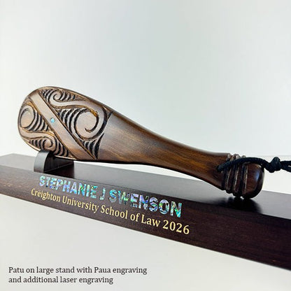 Medium Maori Patu on Stand - ShopNZ