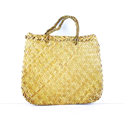 Medium Maori Style Kete Basket 20 x 23cm - ShopNZ
