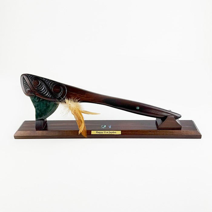 Medium Size Maori Tewhatewha on Stand - ShopNZ
