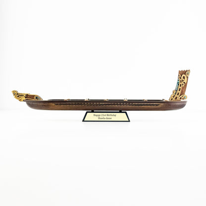Medium Size NZ Māori Waka Taua War Canoe - Ornament and Trophy - ShopNZ