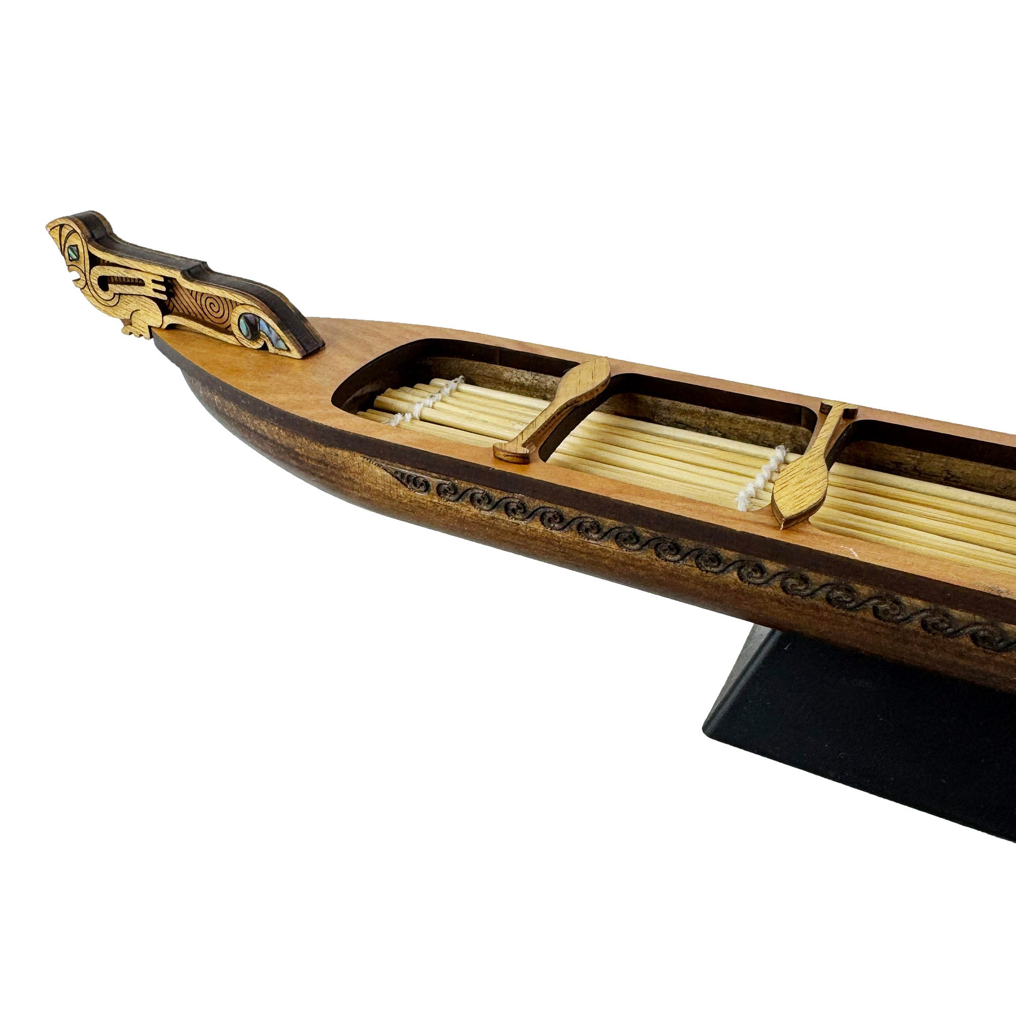 Medium Size NZ Māori Waka Taua War Canoe - Ornament and Trophy - ShopNZ