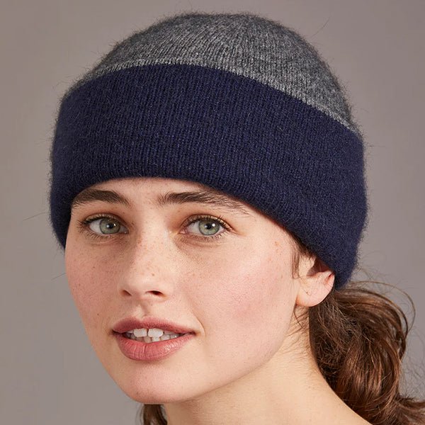 Merino PossumSilk Two Tone Reversible Beanie Hat - ShopNZ