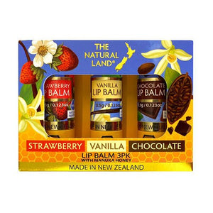 Natural Land Manuka Honey Lip Balm 3 Pack - ShopNZ