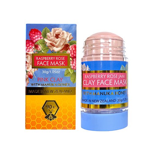 Natural Land Manuka Honey Raspberry Rose Clay Face Mask - ShopNZ