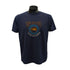 Navy Mens NZ Souvenir T-shirt with Embroidered Running Kiwi Bird - ShopNZ