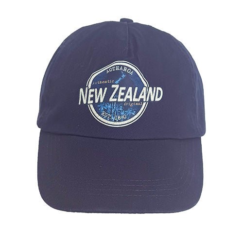 Navy New Zealand Aotearoa Cap (matches T-shirt) - ShopNZ