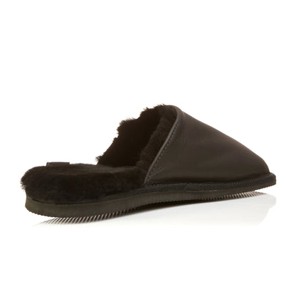 New Zealand Leather Slipper Scuffs with Sheepskin Lining - ShopNZ