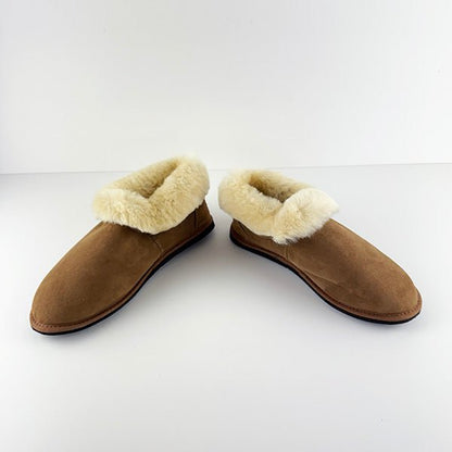 New Zealand Sheepskin Slippers with Roll Collar - ShopNZ
