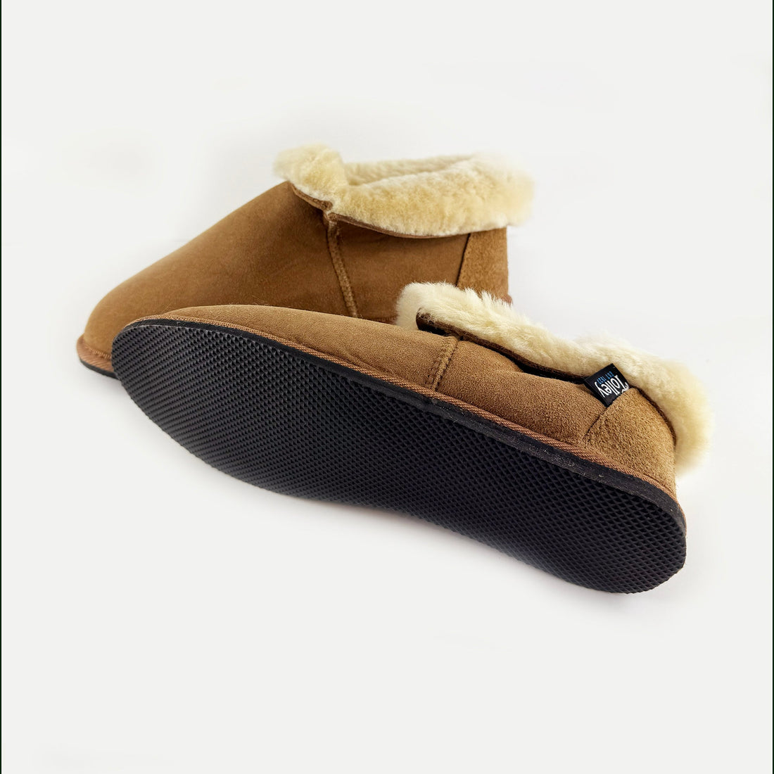 New Zealand Sheepskin Slippers with Roll Collar - Perfect to Keep Both Feet and Ankles Warm - ShopNZ