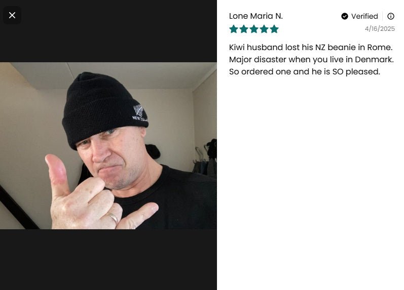 New Zealand Silver Fern Beanie Hat - ShopNZ