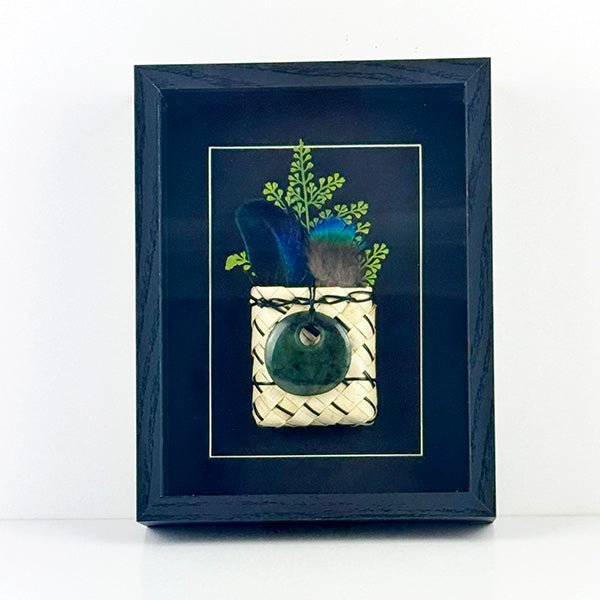 NZ Genuine NZ Greenstone Circle of Life in Shadow Box Wall Art - ShopNZ