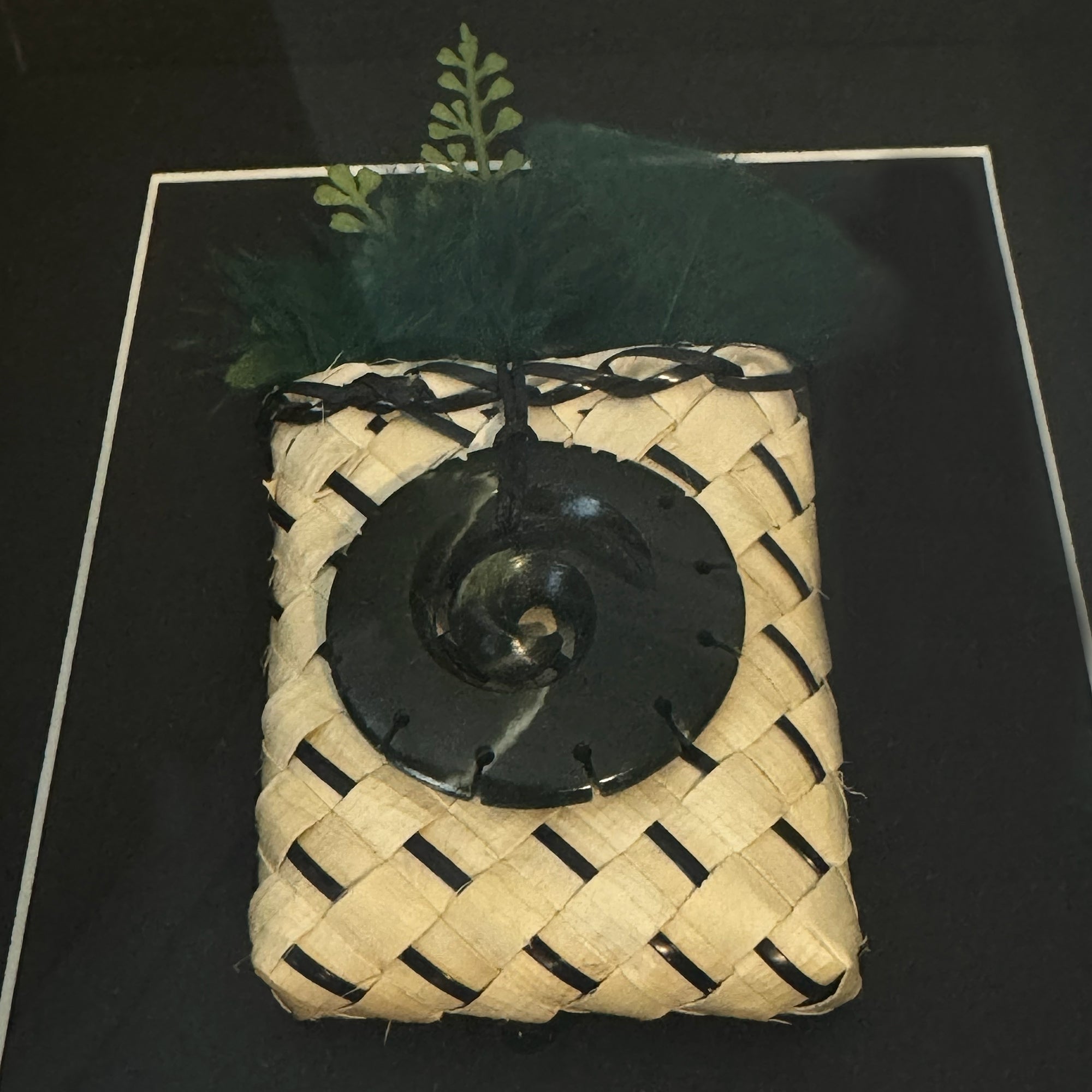 NZ Greenstone Koru Necklace Wall Art Shadow Box - ShopNZ