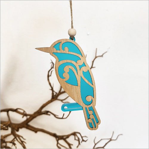 NZ Koru Kingfisher Christmas Ornament - ShopNZ